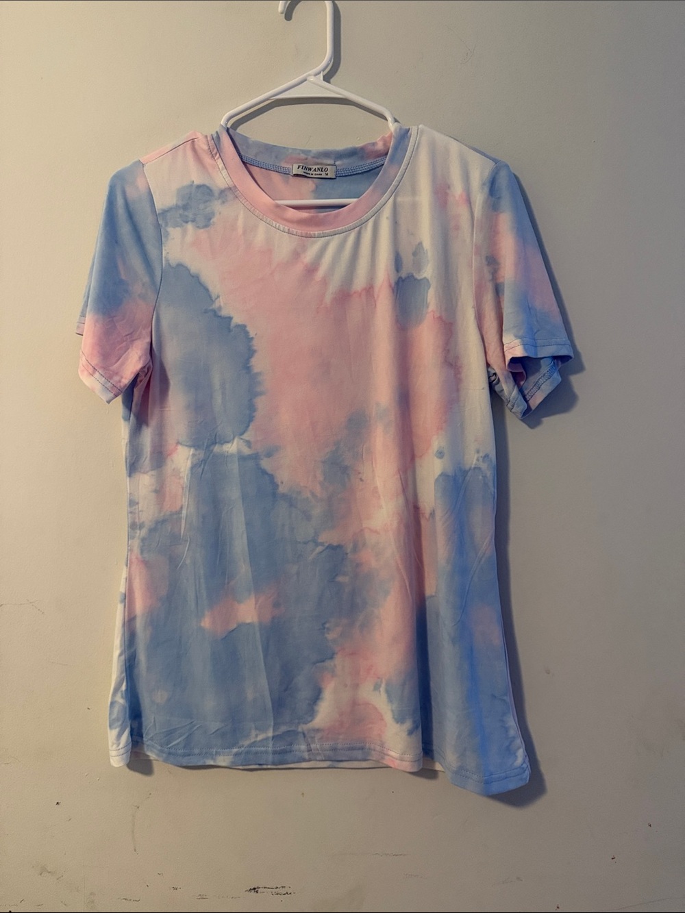 Frank & Oak Pastel Pink & Blue Tie-Dye Short Sleeve Tee